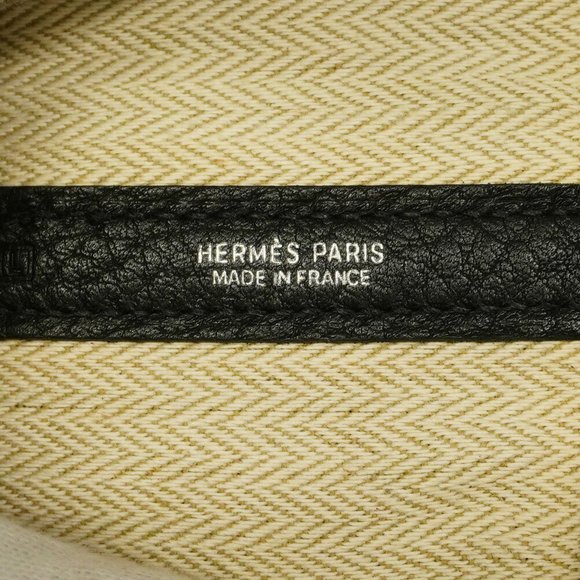 HERMES Garden Negonda Black L Engraved Handbag - Picture 5 of 10